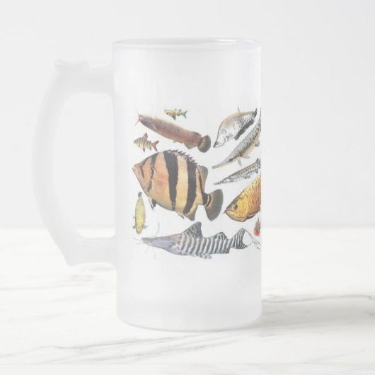 大型熱帯魚のフロストグラスマグカップ MATTGLAS BIERGLAS (Links)