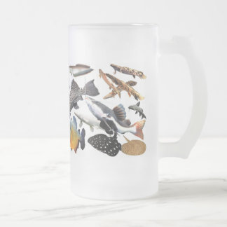 大型熱帯魚のフロストグラスマグカップ MATTGLAS BIERGLAS