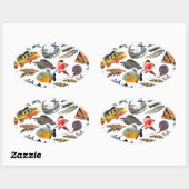 大型熱帯魚 OVALER AUFKLEBER (Blatt)