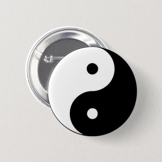 太極拳 陰陽マーク 太極マーク 定番 タオ BUTTON (Vorne & Hinten)