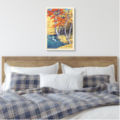 奥 入 瀬 秋, Herbst in Oirase, Hasui Kawase, Woodcut Leinwanddruck (Insitu (Schlafzimmer))