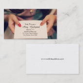 女性の自己紹介カード オシャレ VISITENKARTE (Vorne/Hinten)