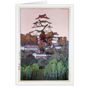 姫 路 城, Himeji Castle, Hiroshi Yoshida, Woodcut