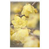 季節の花々のカレンダー KALENDER (Jan 2027)