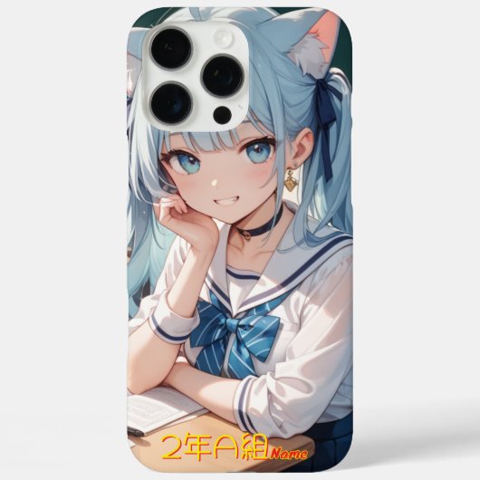 学校に通う猫耳娘 Case-Mate iPhone HÜLLE (Rückseite)