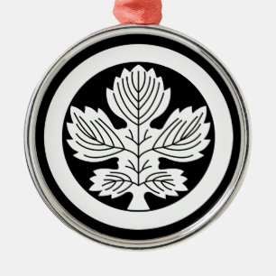 安 倍 梶 の 葉 ORNAMENT AUS METALL