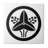 家紋「丸に立ち沢瀉」 FLIESE (Vorderseite)