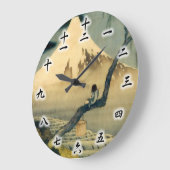 富士と少年, 北斎 der Fujisan und Junge, Hokusai, Ukiyo-e Große Wanduhr (Winkel)
