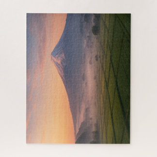 富士山と田園の朝霧 / Mt. Fuji and Misty Countryside at Dawn Puzzle
