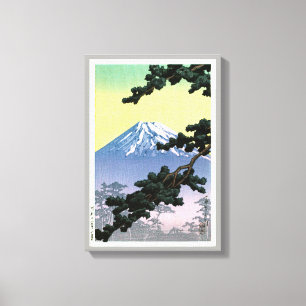 富 士 山, Mount Fuji, Hasui Kawase, Woodcut Leinwanddruck