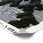 富 士 山, Mount Fuji, Hasui Kawase, Woodcut Poster (Ecke)