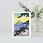 富 士 山, Mount Fuji, Hasui Kawase, Woodcut Postkarte (Stehend Vorderseite)