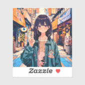 寿司娘アイコンシール seal｜GenerativeAI Aufkleber (Blatt)