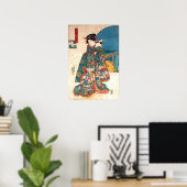 少 女 猫, 国 Mädchen mit Katze, Kuniyoshi, Ukiyo-e, 芳 Poster (Heimbüro)