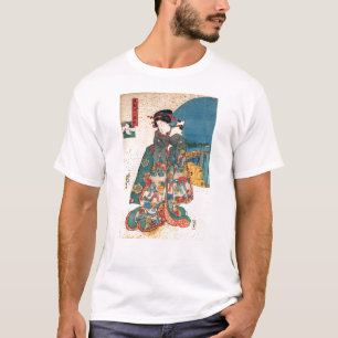 少 女 猫, 国 Mädchen mit Katze, Kuniyoshi, Ukiyo-e, 芳 T-Shirt