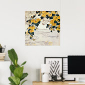 山 吹, 北 斎 Gelbe Blume, Hokusai, Ukiyo-e Poster (Heimbüro)