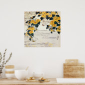 山 吹, 北 斎 Gelbe Blume, Hokusai, Ukiyo-e Poster (Küche)