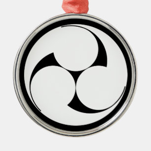左三つ巴（素描き） SILBERNES ORNAMENT