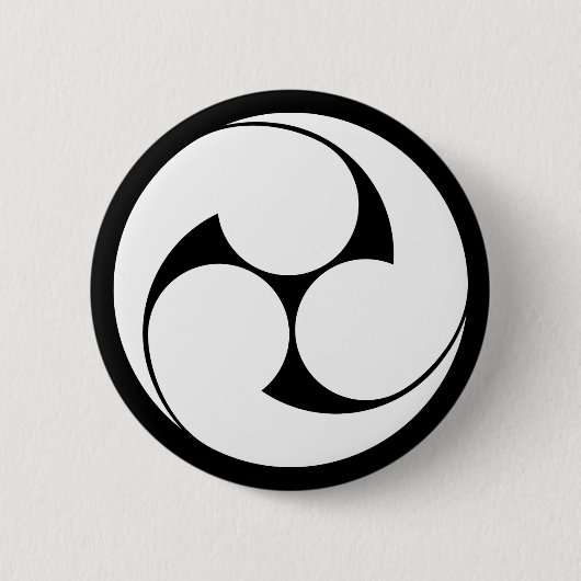 左 三 巴 (地 き) BUTTON (Vorderseite)