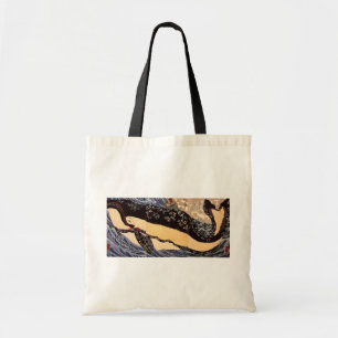 巨鯨, 国芳 großer Wal, Kuniyoshi, Ukiyoe Tragetasche