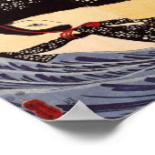 巨 鯨, 国 Big Whale, Kuniyoshi, Ukiyoe Poster (Ecke)