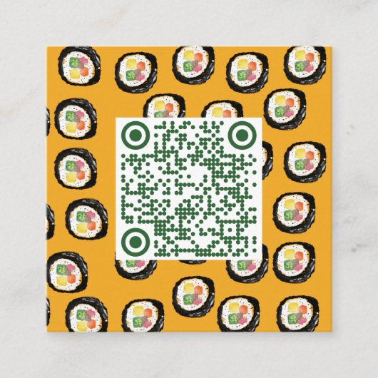 巻き寿司 QUADRATISCHE VISITENKARTE (Vorderseite)