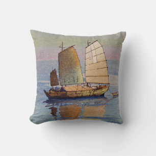 帆船夕日, Segeln-Boots-Abends-Glühen, Hiroshi Yoshida Kissen