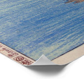 帆 船 夕 日, Segelboote Abend Glow, Hiroshi Yoshida Poster (Ecke)