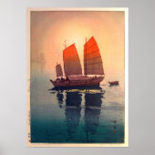 帆 船 朝, Segelboote morgens, Hiroshi Yoshida Poster (Vorne)