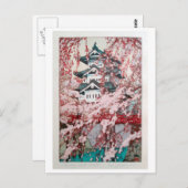 弘 前 城 の 桜, Kirschblüten im Schloss Hirosaki, Yoshi Postkarte (Vorne/Hinten)