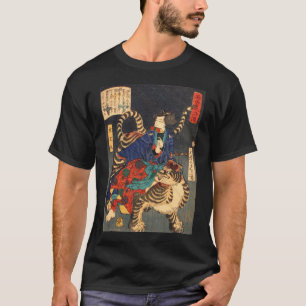 忍者と虎, 芳年 Ninja Held u. Tiger, Yoshitoshi, Ukiyo-e T-Shirt
