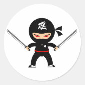 忍者 NINJA RUNDER AUFKLEBER (Vorderseite)