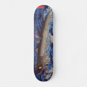 怪 鮫,国 Monsterhai, Kuniyoshi, Ukiyo-e物 Skateboard