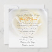 愛Liebe Blooms/White Rose formale chinesische Hochz Einladung (Rückseite)