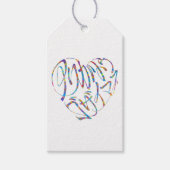 感謝のココロ Thank you 多言語17国語 字抜きカラフル Geschenkanhänger (Vorderseite)