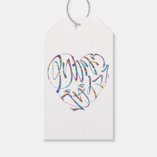 感謝のココロ Thank you 多言語17国語 字抜きカラフル Geschenkanhänger