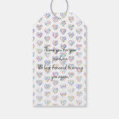 感謝のココロ Thank you 多言語17国語 字抜きカラフル Geschenkanhänger (Rückseite)