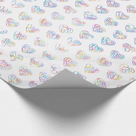 感謝のココロ Thank you 多言語44国語 字抜きパターン Geschenkpapier (Ecke)