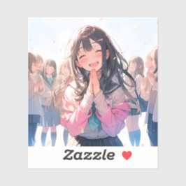 【感謝シール】ありがとうJK|寿司娘 GenerativeAI Aufkleber