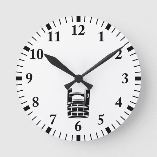 手桶 RUNDE WANDUHR (Vorderseite)