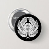 抱 き 菊 の に 菊 葉 BUTTON (Vorne & Hinten)
