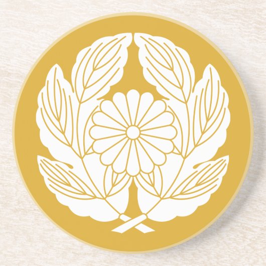 抱 き 菊 の に 菊 葉 GETRÄNKEUNTERSETZER (Vorne)