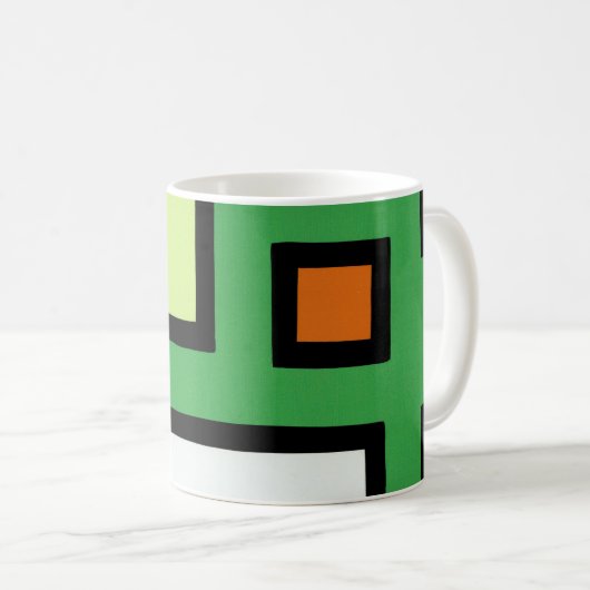 抽象画 モダン レトロ mapper #1 マグ kaffeetasse (VorderseiteRechts)