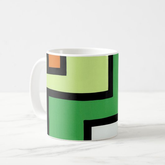 抽象画 モダン レトロ mapper #1 マグ kaffeetasse (Vorderseite Links)