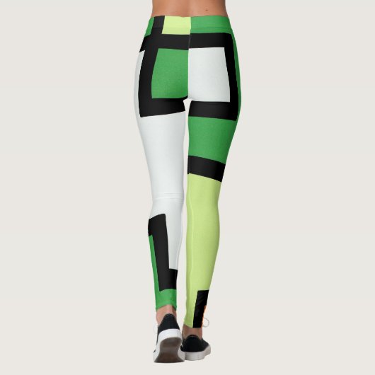 抽象画　モダン　レトロ　mapper #1 レギンス leggings (Rückseite)