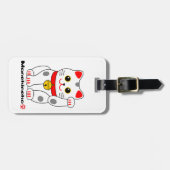 招き猫, Manekineko (glückliche Katze, Katze Gepäckanhänger (Vorderseite horizontal)