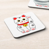 招 き 猫, Manekineko (Glückskatze, KatzenBeckoning) Untersetzer (Linke Seite)