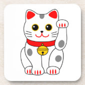 招 き 猫, Manekineko (Glückskatze, KatzenBeckoning) Untersetzer (Vorderseite)