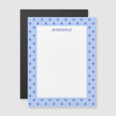 文字　カスタマイズ　かざぐるま　ブルー   マグネット MAGNETKARTE (Vorne/Hinten)