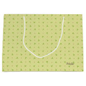 文字 カスタマイズ とんぼ イエロー ラージペーパーバッグ GROßE GESCHENKTÜTE (Vorderseite)